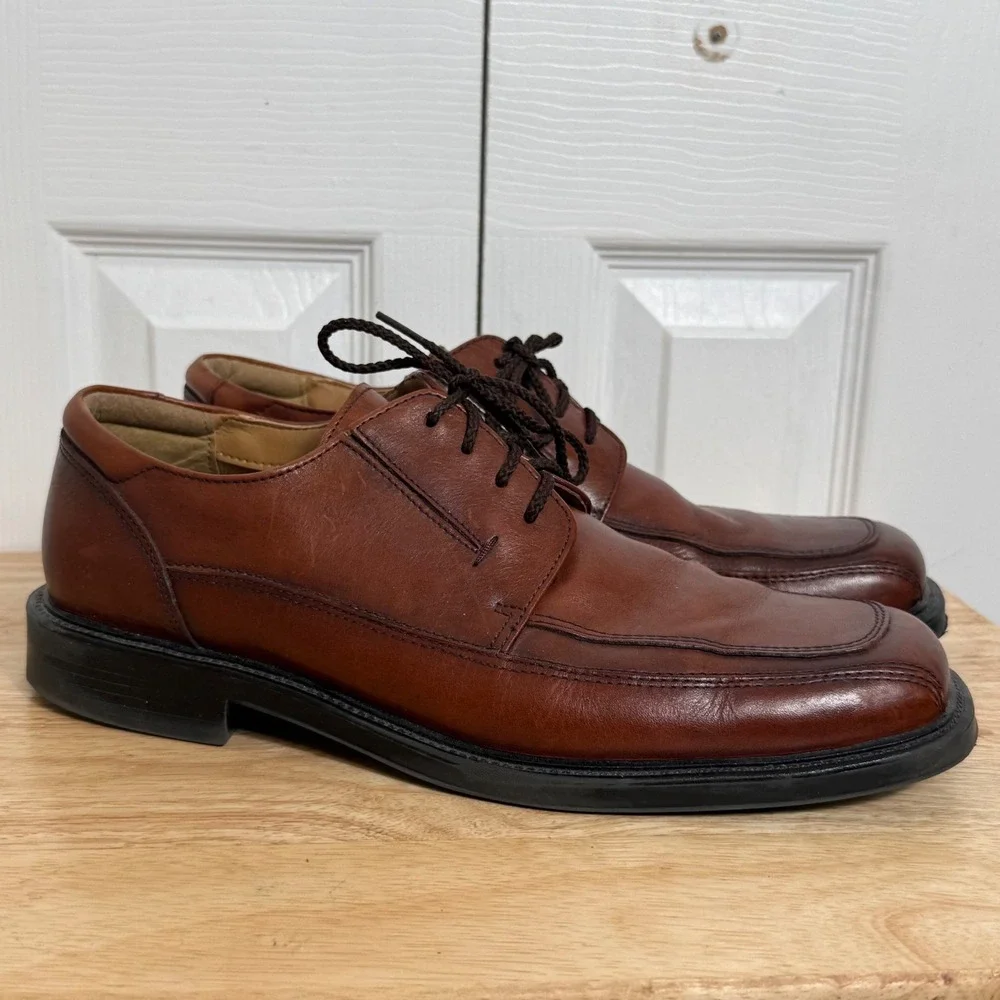 Dockers ProStyle Bicycle Toe Oxford 11M Tan Leather Classic Business Casual